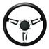 Steering Wheel Silver Spoked with 48 Spline Williams Black Leather Black Series Boss - EXT90083 - Exmoor - 1